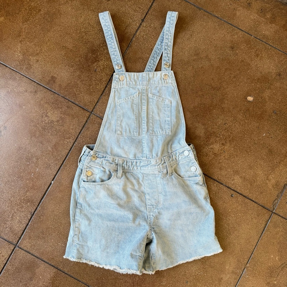 Pinstripe Levi’s Overalls